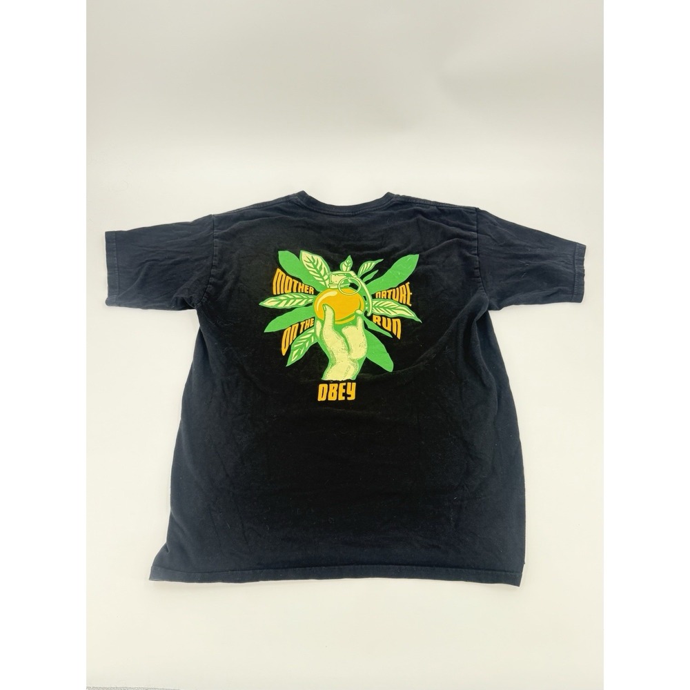 Obey Mother Nature On The Run Sustainable Tee Mens Black Size Large